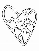 Printable Easy Hand Drawn Heart Coloring Page sketch template