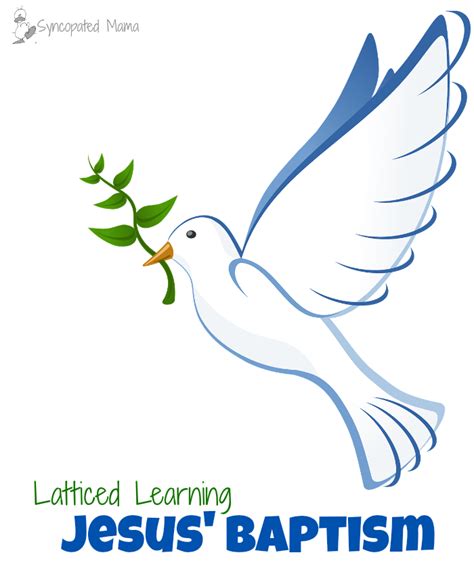 Latticed Learning - Jesus' Baptism | Free clip art, Art, Peace dove