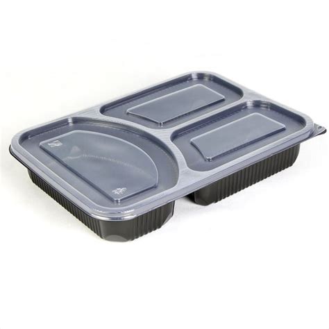 Disposable Plastic 3 Division Food Containers With Lid Manufacturers ...