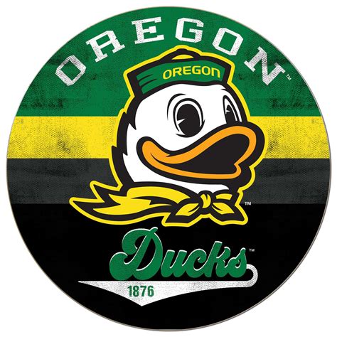 Oregon Ducks 20'' x 20'' Retro Logo Circle Sign