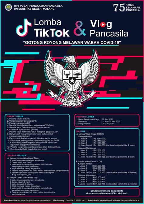 LOMBA TIKTOK DAN VLOG PANCASILA | Universitas Negeri Malang (UM)