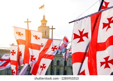 Georgian National Flags Stock Photo 1285953313 | Shutterstock