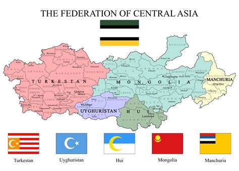 The Federation of Central Asia | Geography map, Fantasy map ...