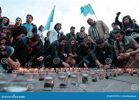 KIEV,UKRAINE - 17 May, 2015: Crimean Tatars Mark the 71th Anniversary ...