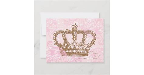 Pink Princess Crown Invitations | Zazzle