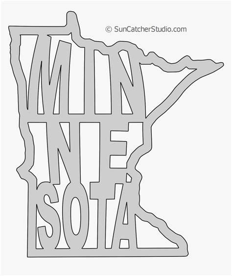 Minnesota State Outline Graphic, HD Png Download - kindpng