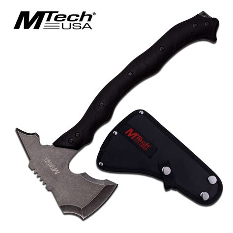 Mtech Full Tang Stonewash Tactical Throwing Hatchet Axe Tomahawk w/ Sheath