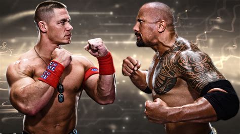 WWE John Cena The Rock Dwayne Johnson wallpaper | 1920x1080 | #34926