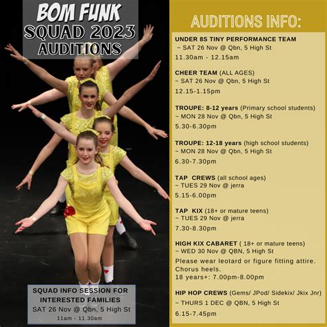 Performance Squad 2023 Auditions - Tap Crews — Bom Funk Dance Studio