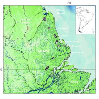 Map of Amapá in northern Brazil, lower Amazon basin showing each... | Download Scientific Diagram