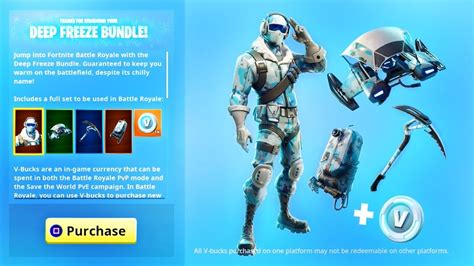 *NEW* DEEP FREEZE BUNDLE REWARDS! (Fortnite Deep Freeze Skin Gameplay ...