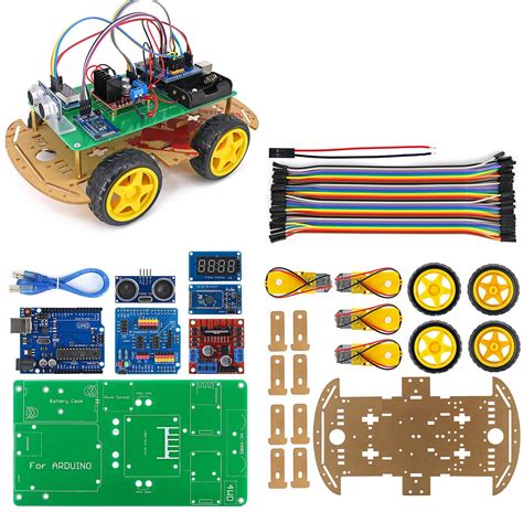 4wd smart robot car kit with installation tutorial & demo code for ...