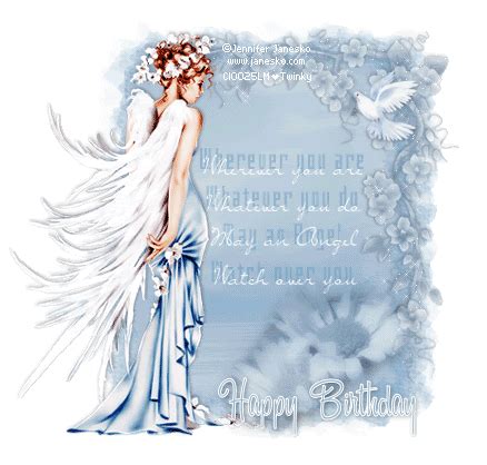 A picture of an angel wishing the reader a happy birthday. - See this Animated Gif on ...