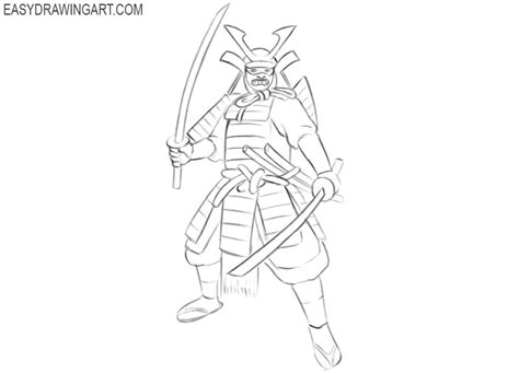 How to Draw a Samurai - Easy Drawing Art