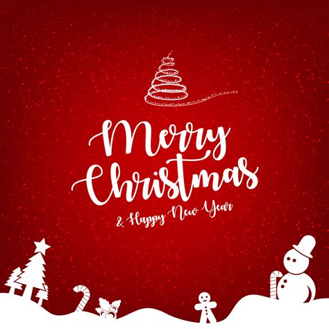 Merry Christmas and Happy New Year greeting card template. 1820585 ...