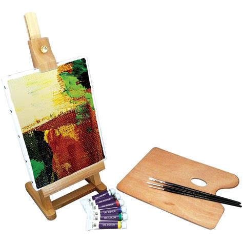 Oil Painting Set Beautiful Mini Easel Oil Paint Set | Oil paint set ...