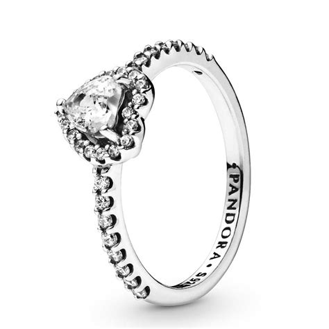 Pandora Sparkling Elevated Heart CZ Ring