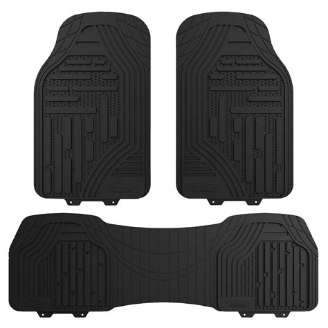 FH Group, All Weather Premium Rubber Mats Combo Black Floor Mats with Black Cargo Mat - Walmart ...