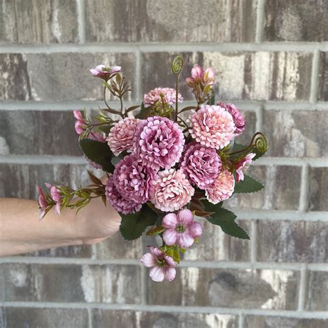 Small Carnation Bouquet Artificial Flower DIY Floral Wedding/home Decoration Gifts Dark Pink - Etsy