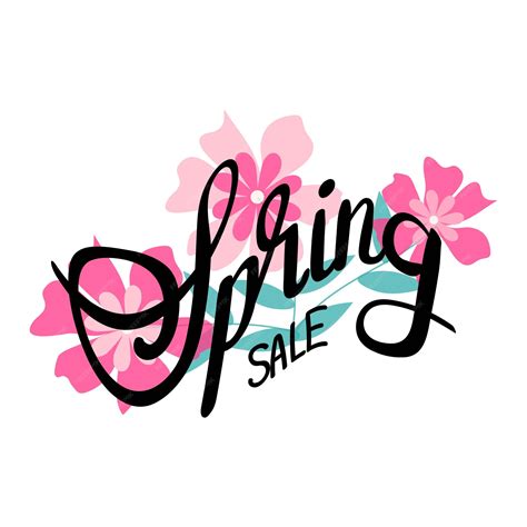 Premium Vector | Spring lettering design logo decorative typography ...