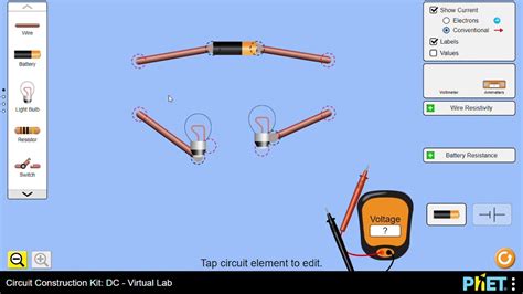 Phet Circuit Construction Kit Dc Virtual Lab