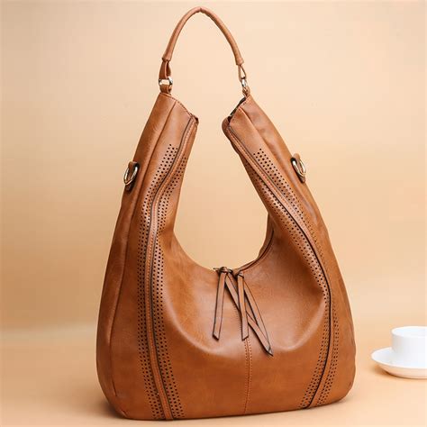 SGARR Oil Wax PU Leather Bags For Women Shoulder Bag Fashion Designer ...