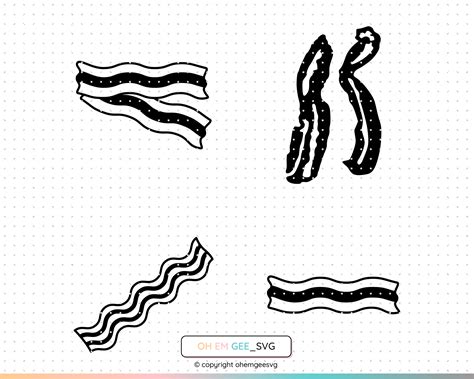 Bacon Svg, Bacon Strip Png, Bacon Clipart, Bacon Strips Dxf, Crispy Bacon Eps, Bacon Cricut ...