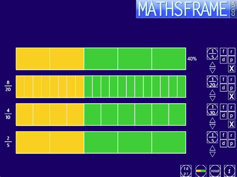 Fractions ITP - Mathsframe - Maths Zone Cool Learning Games