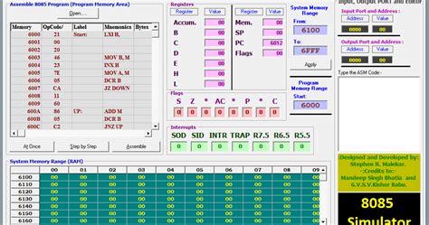 Visual Basic 6.0 - Superior Source Code: 8085 MICROPROCESSOR SIMULATOR