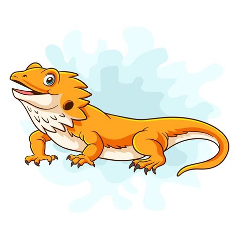 Cartoon bearded dragon on white background 17319954 Vector Art at Vecteezy