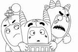 Oddbods Coloring Page sketch template