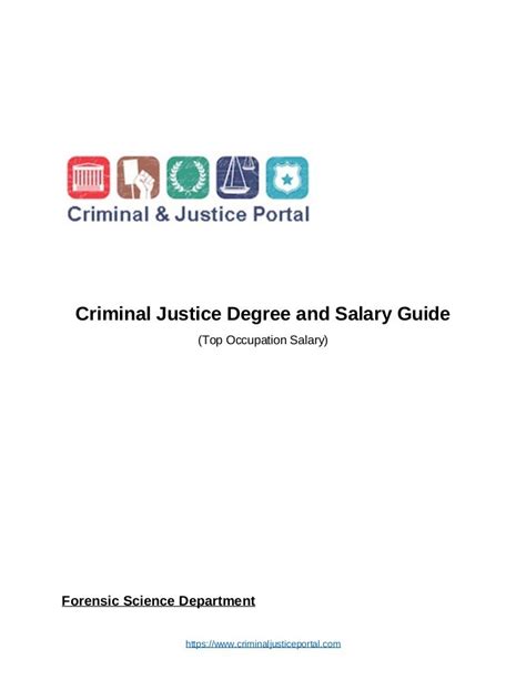 Criminal justice salary guide