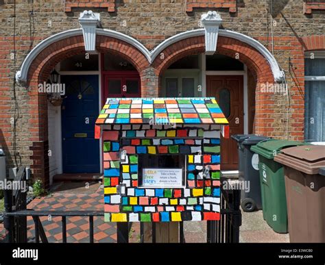 Little Free Library decorated box on the Walthamstow Art Trail outside ...