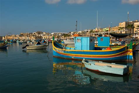 Marsaxlokk Fishing Village Harbor with Boats Editorial Photo - Image of morning, anchored: 99381606