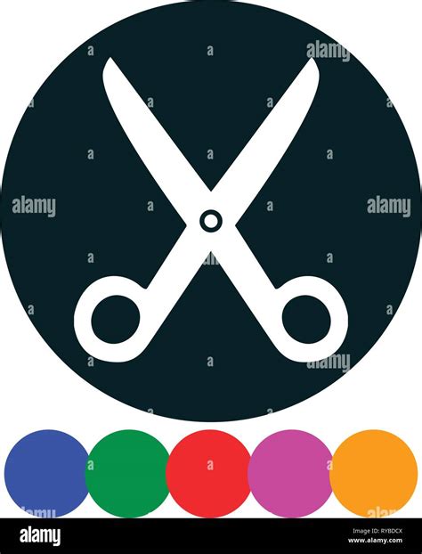 Icon with scissors symbol. Barber, hairdresser concept icon Stock Vector Image & Art - Alamy