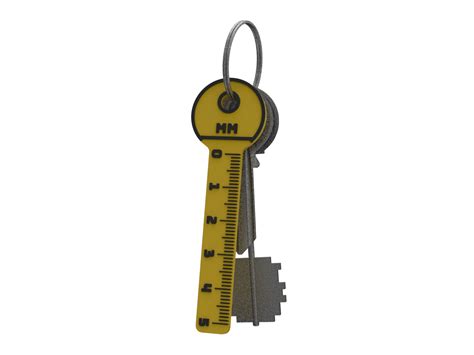 STL file KeyRuler: Compact Key-Shaped 5cm Ruler Tool 📏・3D printing template to download・Cults