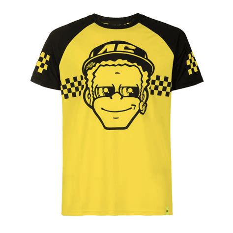 VR46 Valentino Rossi Dottorone T-Shirt Yellow & Black ADULT - Motorsport Merchandise from Le ...