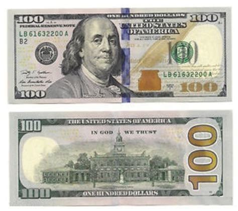 100 Dollar Bill Back Before a federal reserve note enters circulation ...