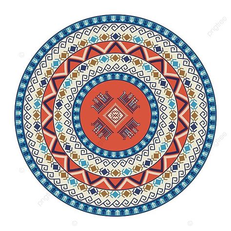 Kilim Round Design Element 20 Turkish Caucasian Culture Vector, Turkish, Caucasian, Culture PNG ...