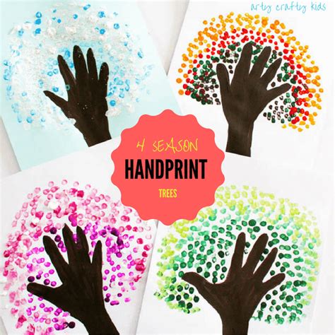 Four Season Handprint Tree - Arty Crafty Kids