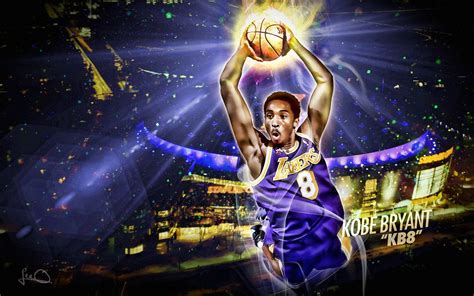 Download Kobe Bryant With A Golden Ball Wallpaper | Wallpapers.com