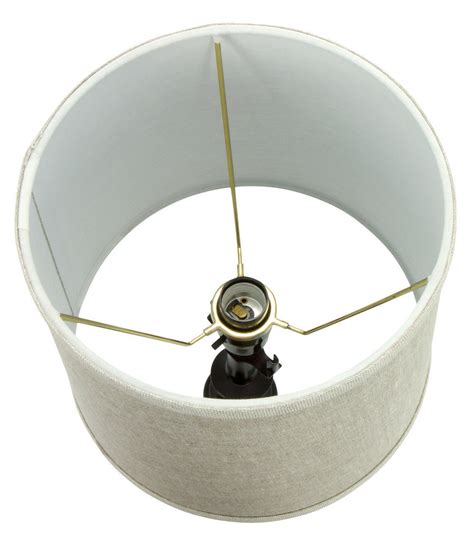 Beige Linen 10 Inch European Drum Lampshade with Slip Uno Fitter ...