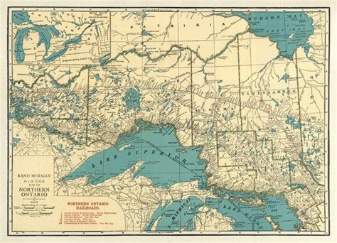 Old Map of Ontario Vieille Carte Fine Print Wall Map - Etsy | Old map, Ontario map, Wall maps