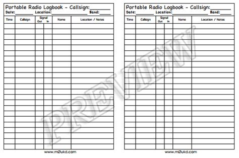 Printable Amateur Radio Logbooks – M0UKD – Amateur Radio Blog