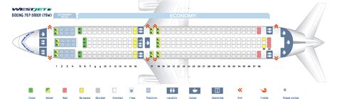 Seat map Boeing 767-300 WestJet. Best seats in the plane