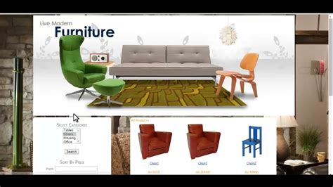 Online Furniture Shop Project - YouTube