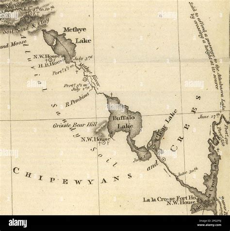 John Franklin's Coppermine Expedition map of 1819–1822 Stock Photo - Alamy