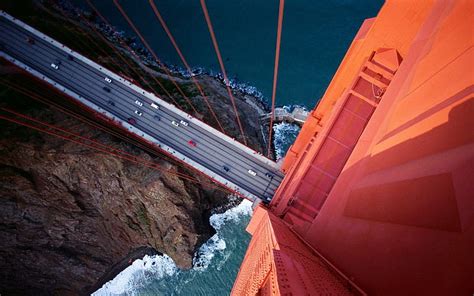 HD wallpaper: Golden Gate Bridge aerial view water photography bridge San Francisco birds eye ...