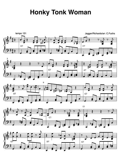 Honky Tonk Women – Christians Sheet Music