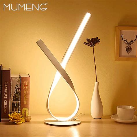 MUMENG LED Desk Lamp 220V 12W Warm White Aluminum Table Lamp Dimmable Light Stepless Adjusted ...
